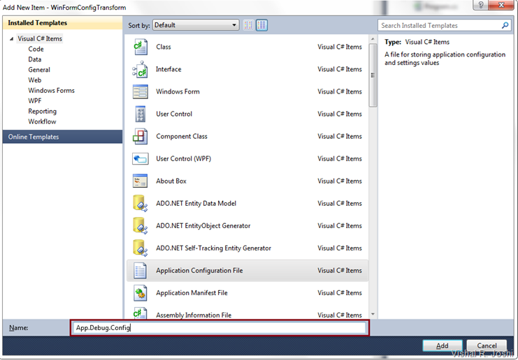 Vishal Joshi's Tangent Applying XDT magic to App.Config